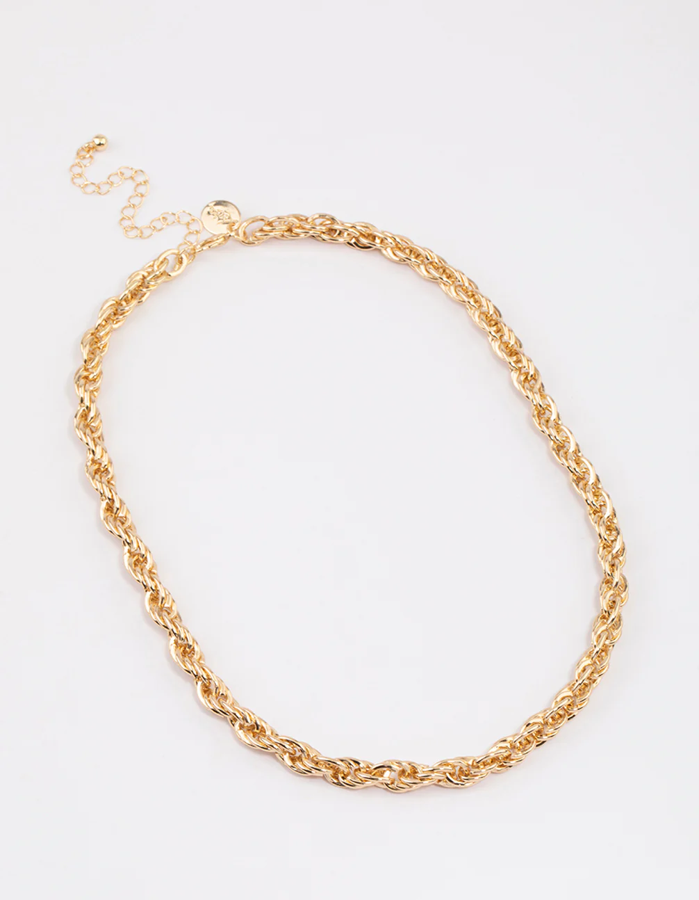 Gold Rope Twisted Chain Necklace - Image 2