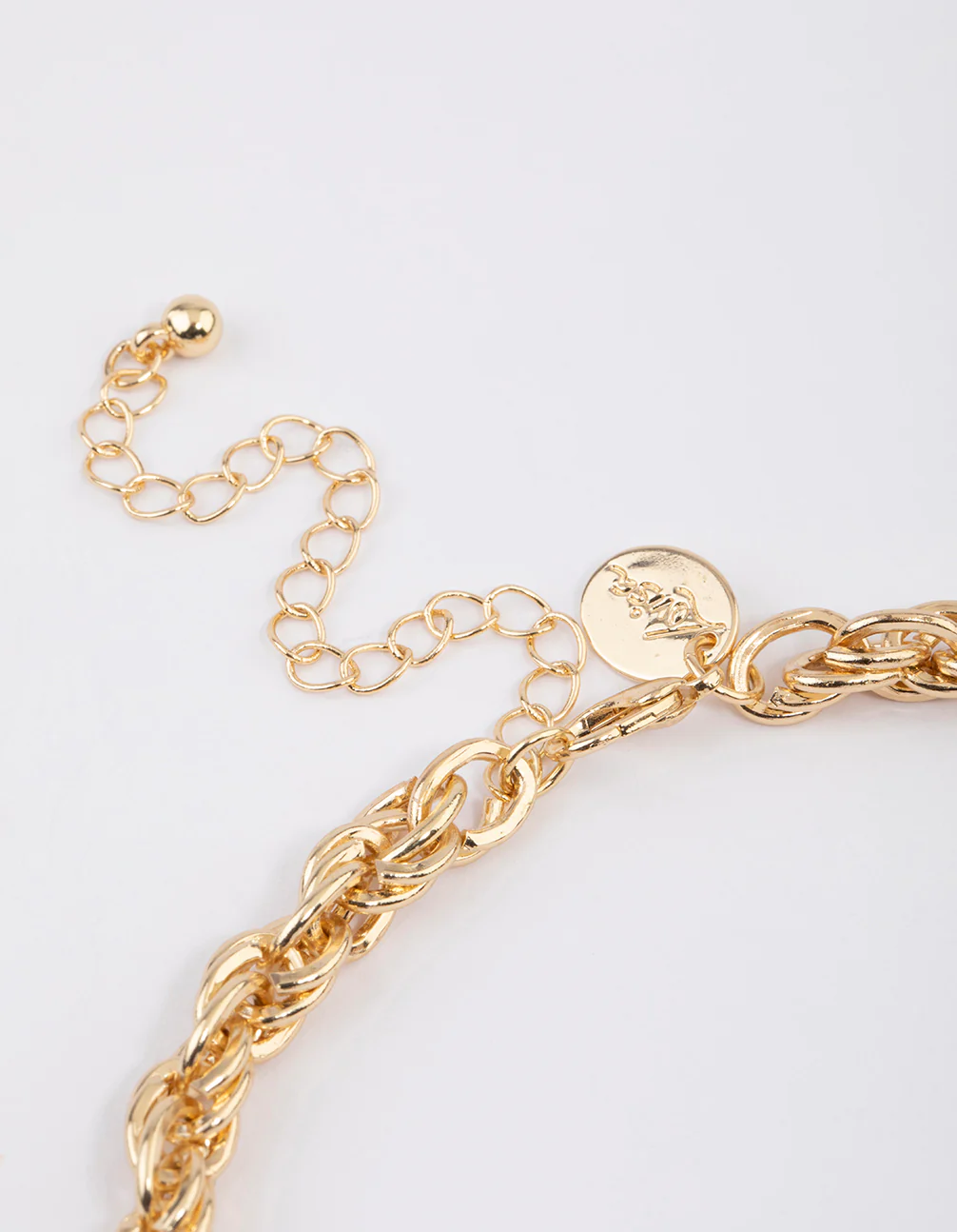 Gold Rope Twisted Chain Necklace - Image 3
