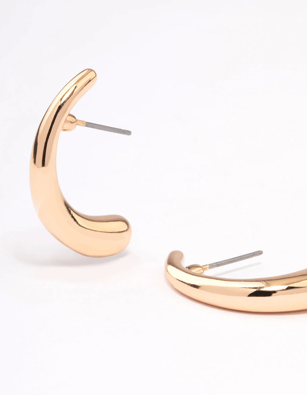 Gold Small Huggie Earrings - Image 2