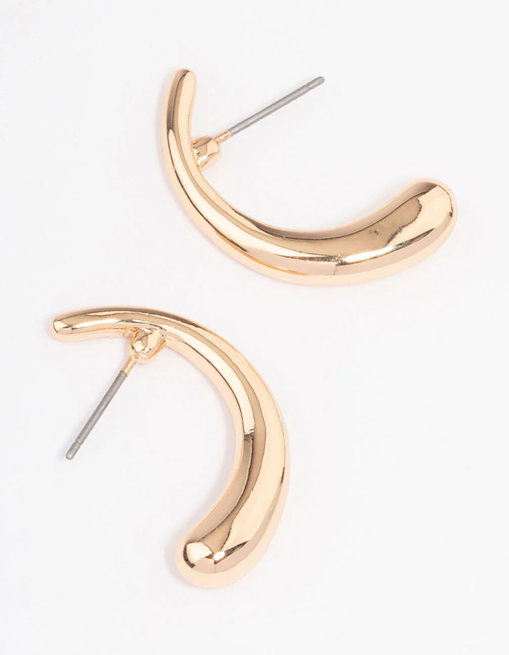 Gold Small Huggie Earrings - Image 3