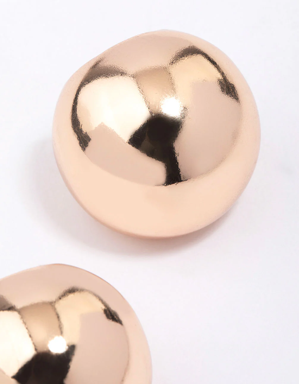 Gold Small Round Ball Hoop Earrings - Image 3