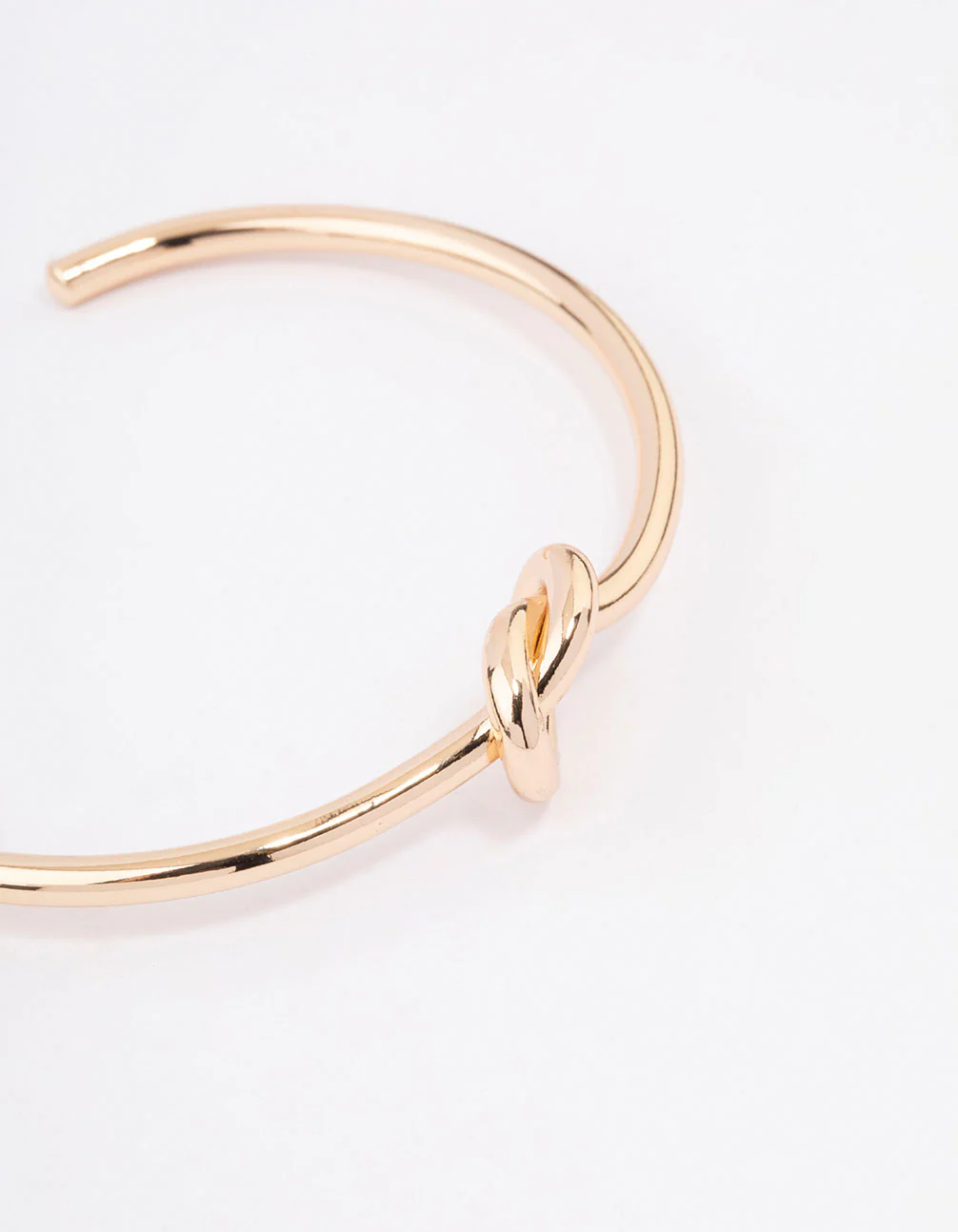 Gold Simple Knotted Bangle - Image 2