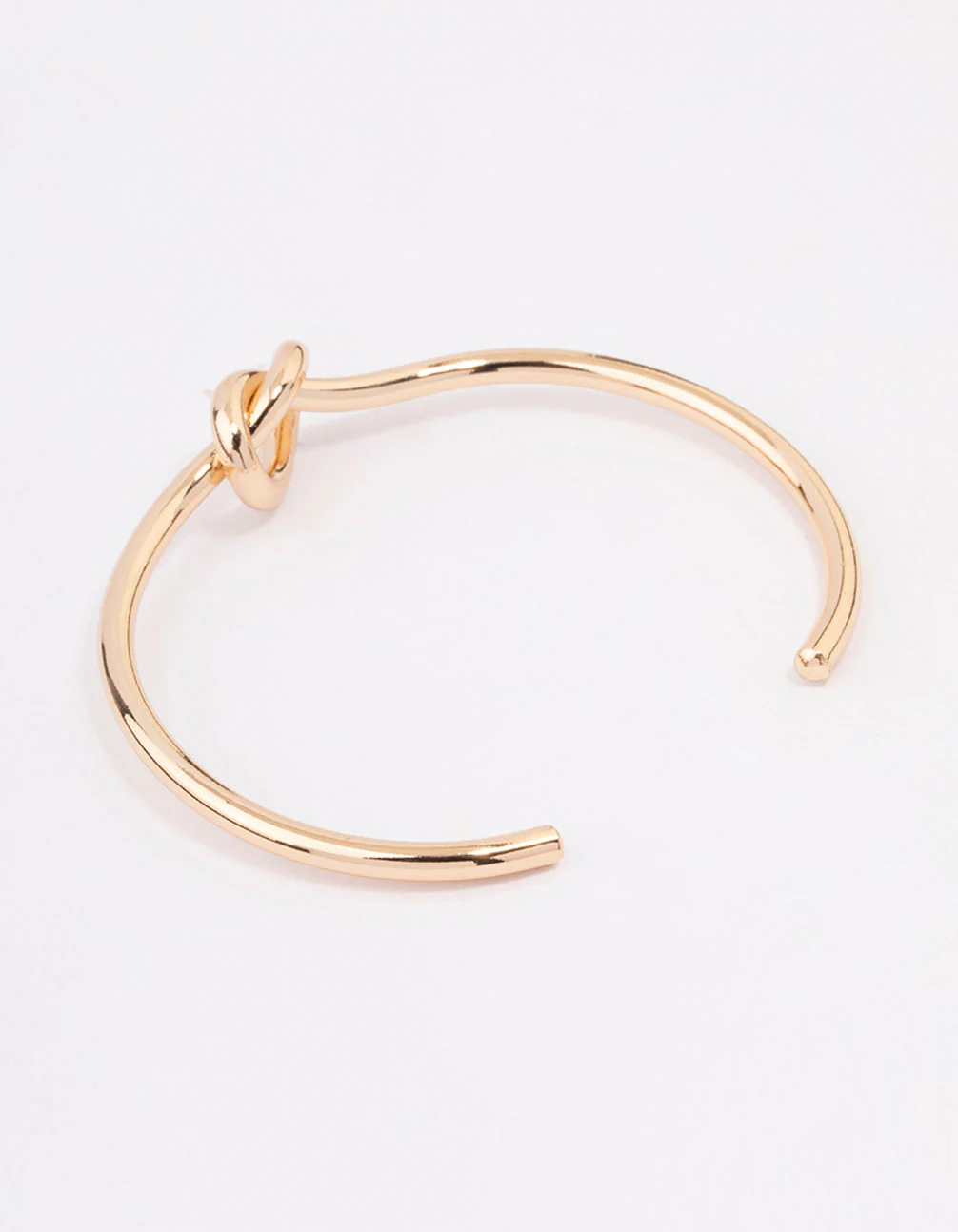 Gold Simple Knotted Bangle - Image 3