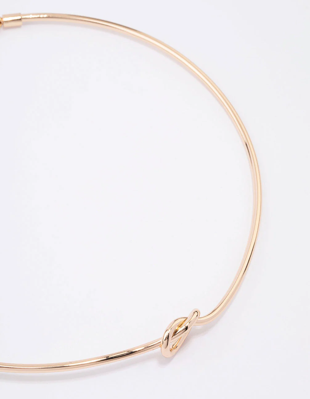Gold Simple Knotted Choker Necklace - Image 2