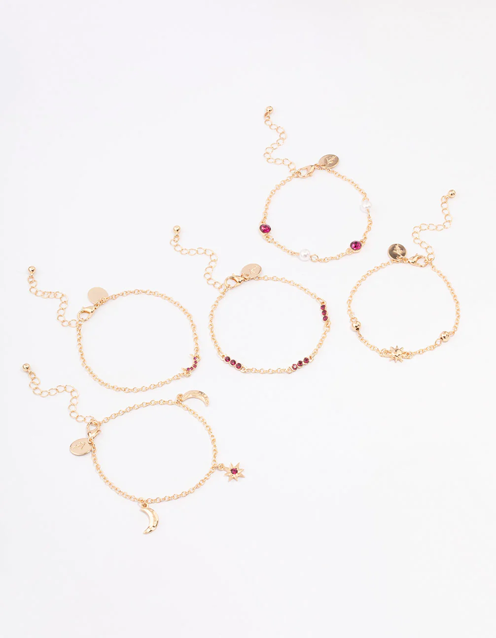 Gold Star Moon Bracelet & Anklet 5-Pack