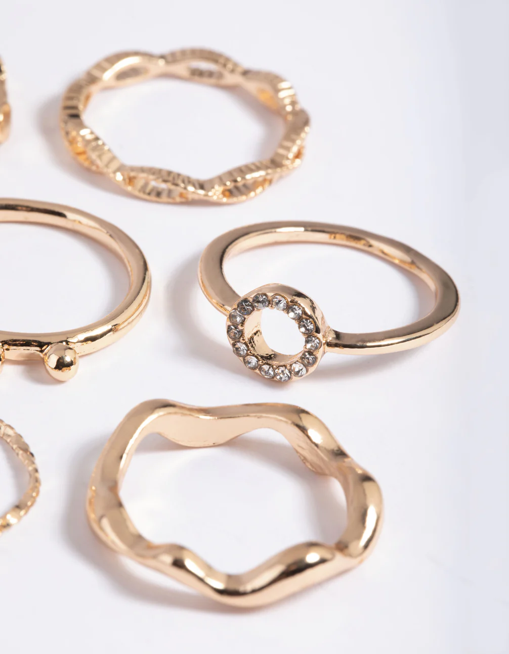 Gold Twisted Ring Stack Pack - Image 4