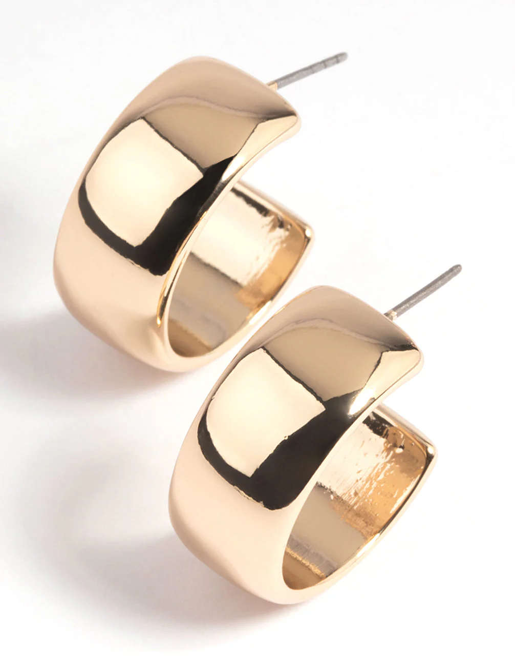 Gold Chunky Hoop Earrings - Image 3