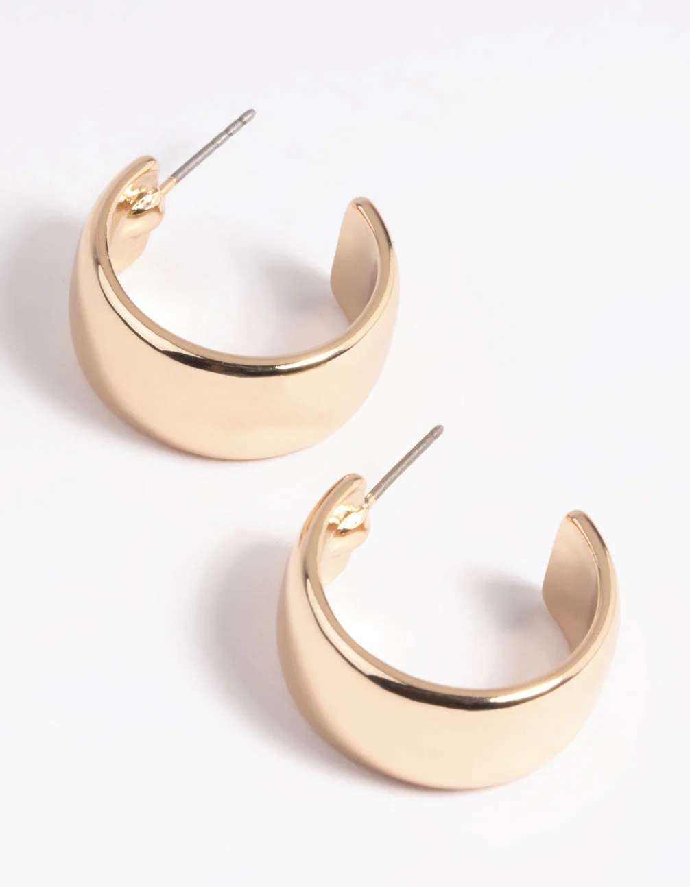 Gold Chunky Hoop Earrings - Image 4