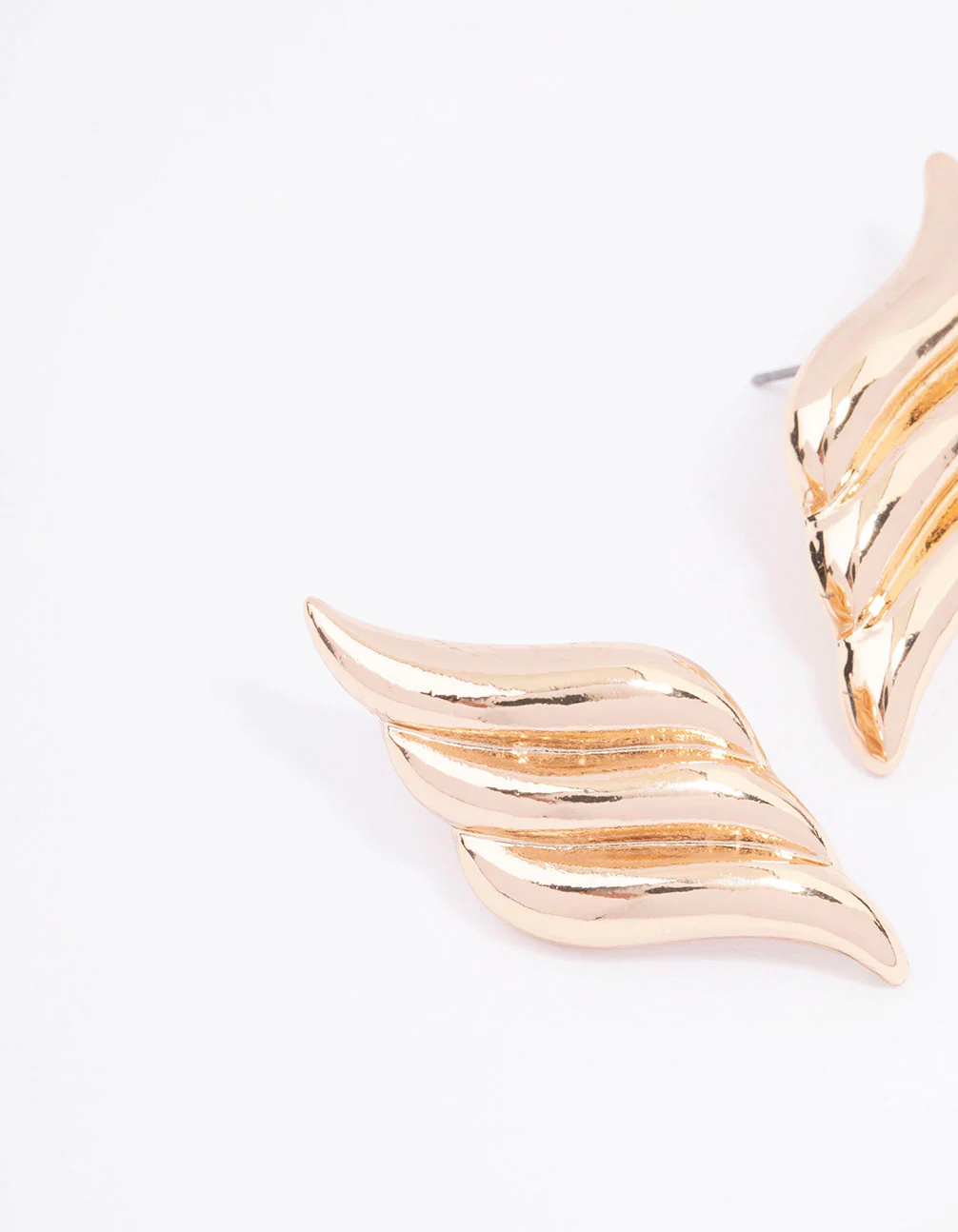 Gold Winged Small Stud Earrings - Image 2