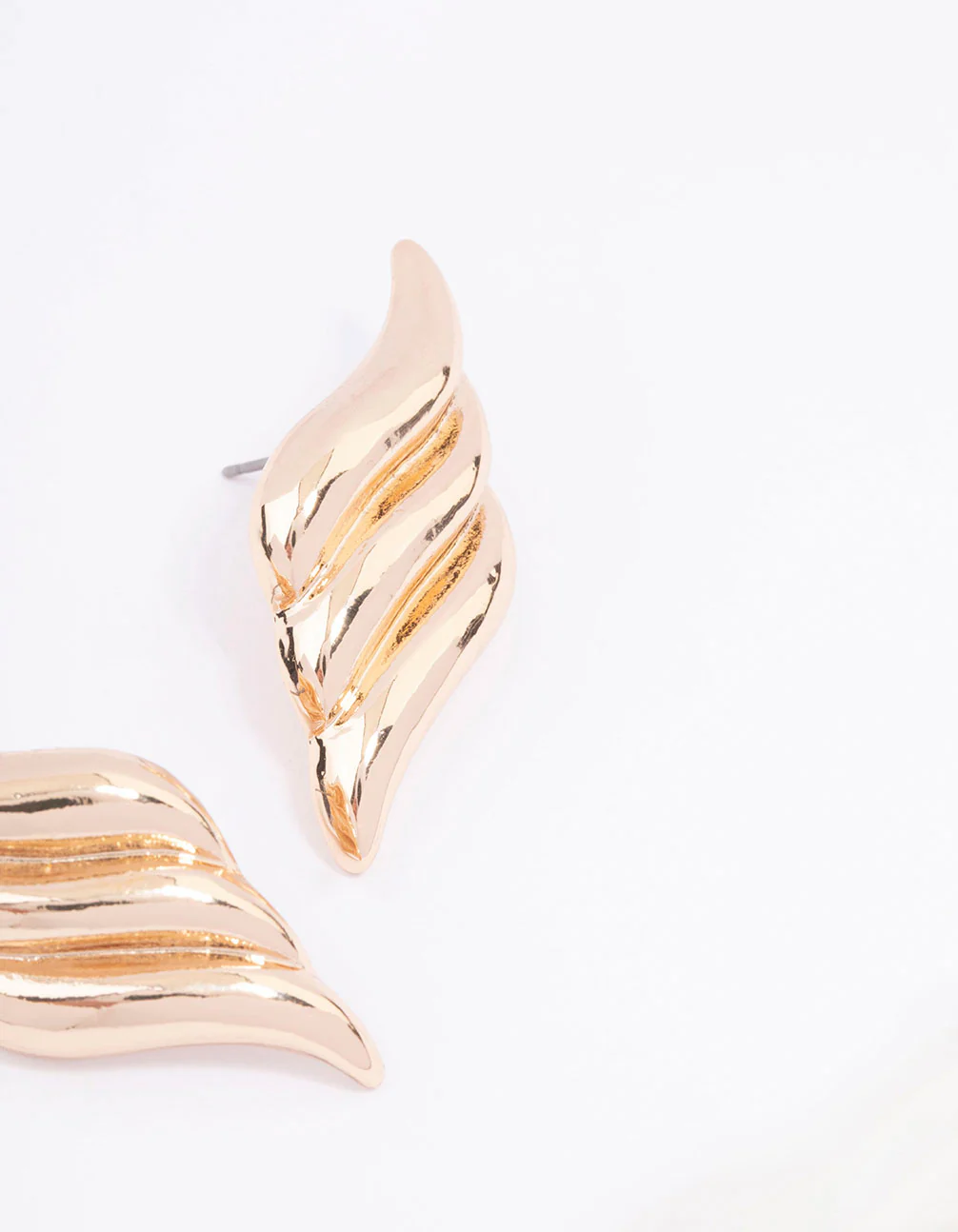 Gold Winged Small Stud Earrings - Image 3