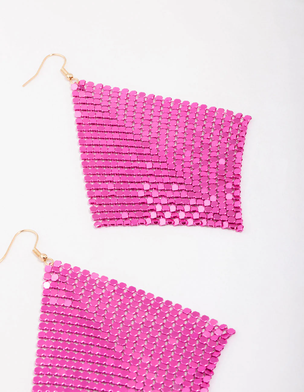 Gold & Pink Waterfall Drop Earrings - Image 3