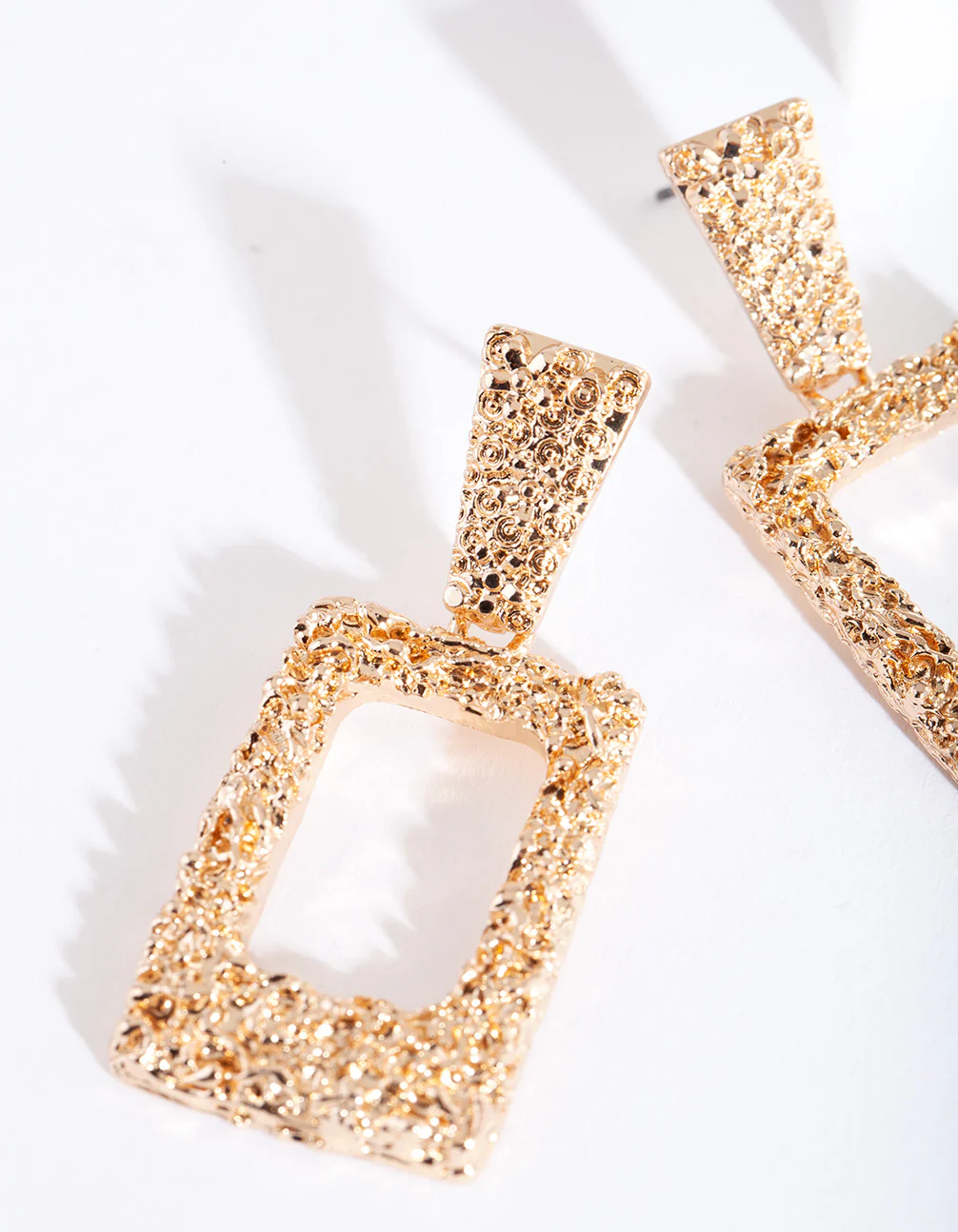 Gold Mini Rhombus Earrings - Image 2