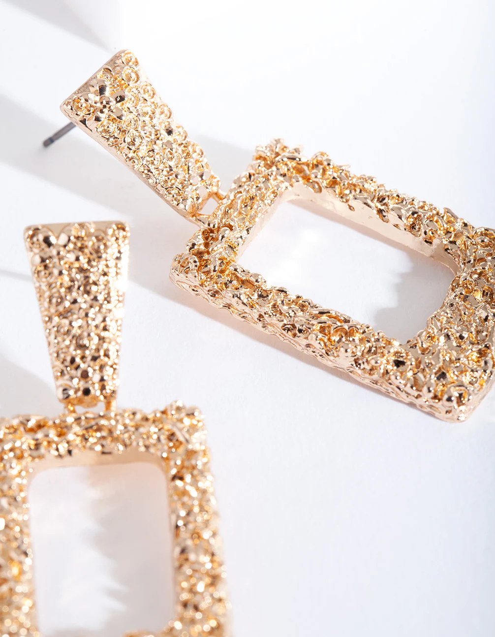 Gold Mini Rhombus Earrings - Image 3