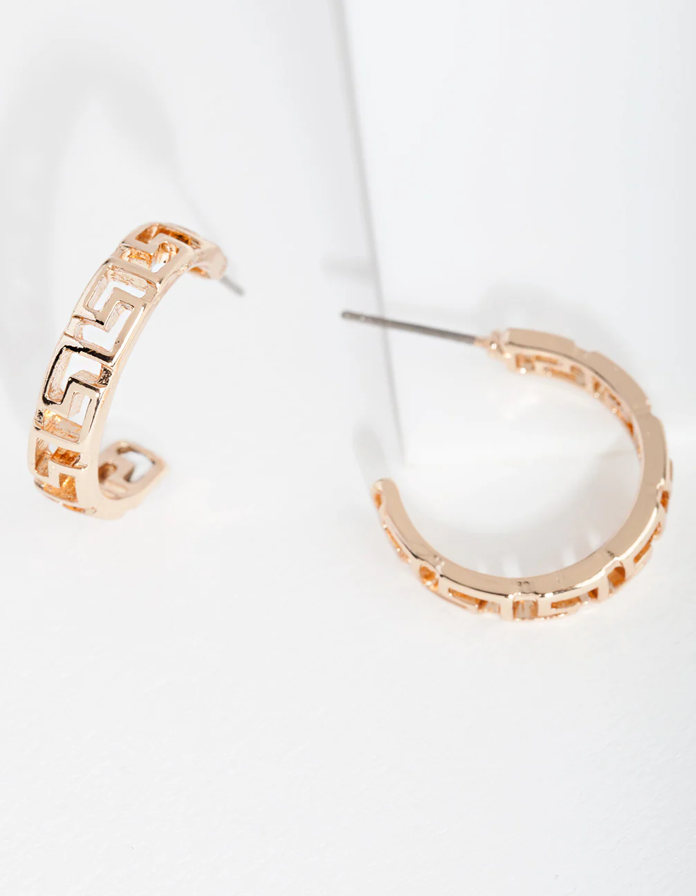 Gold Key Hoop Earrings - Image 2