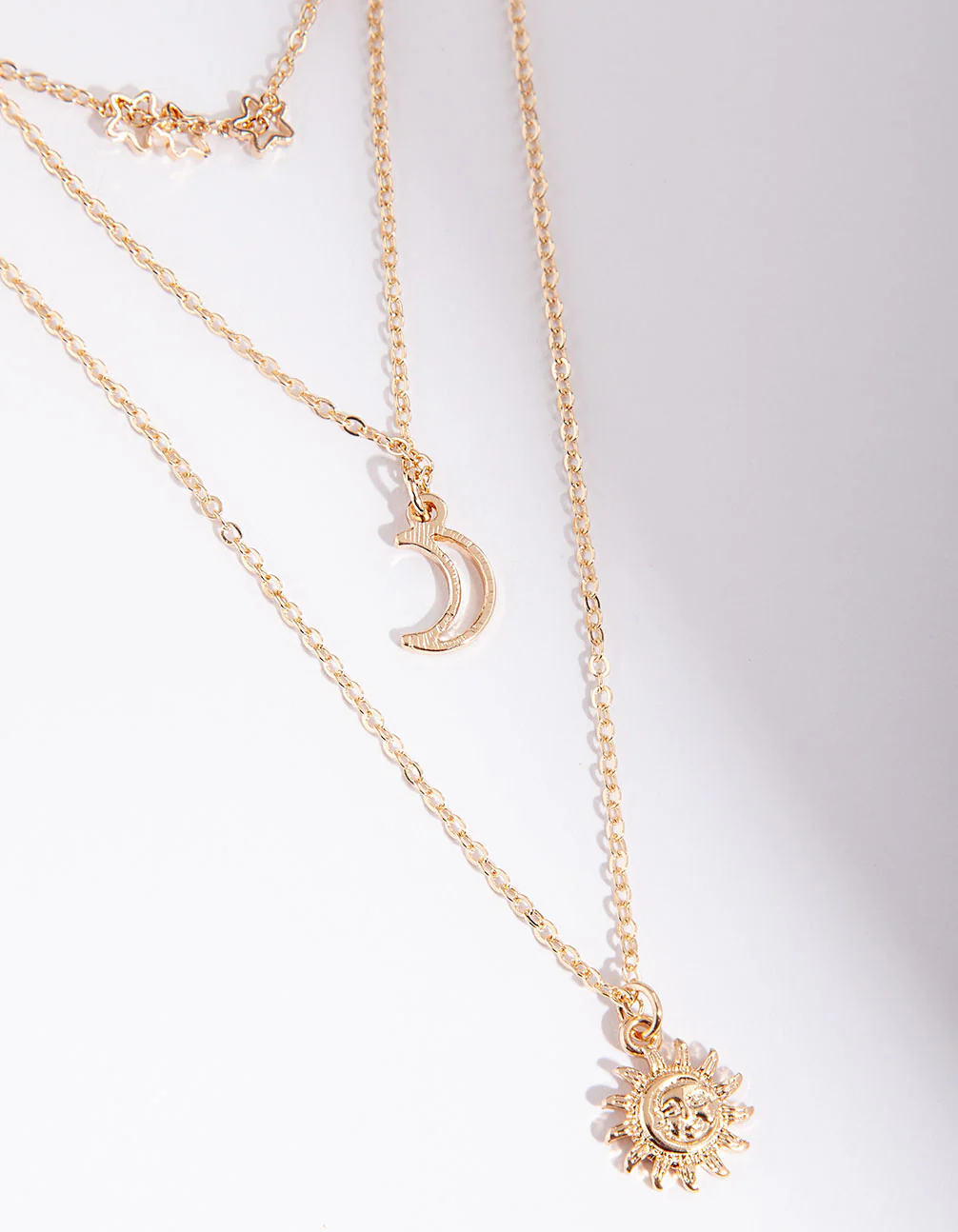 Gold Delicate Celestial Layered Necklace - Image 4