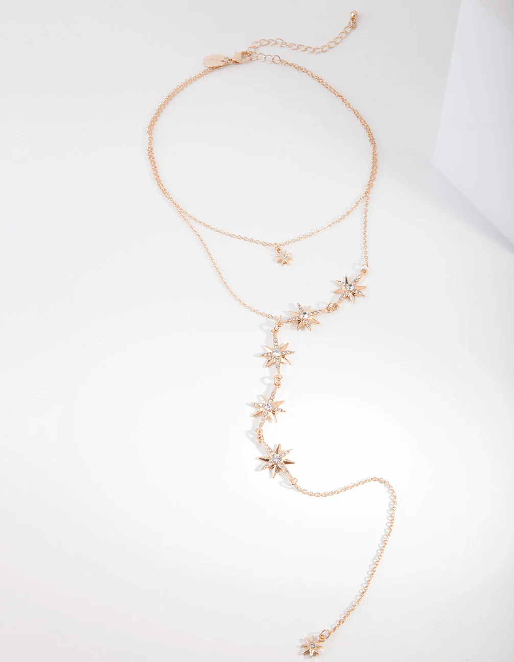 Gold Diamante Star Y Necklace - Image 2