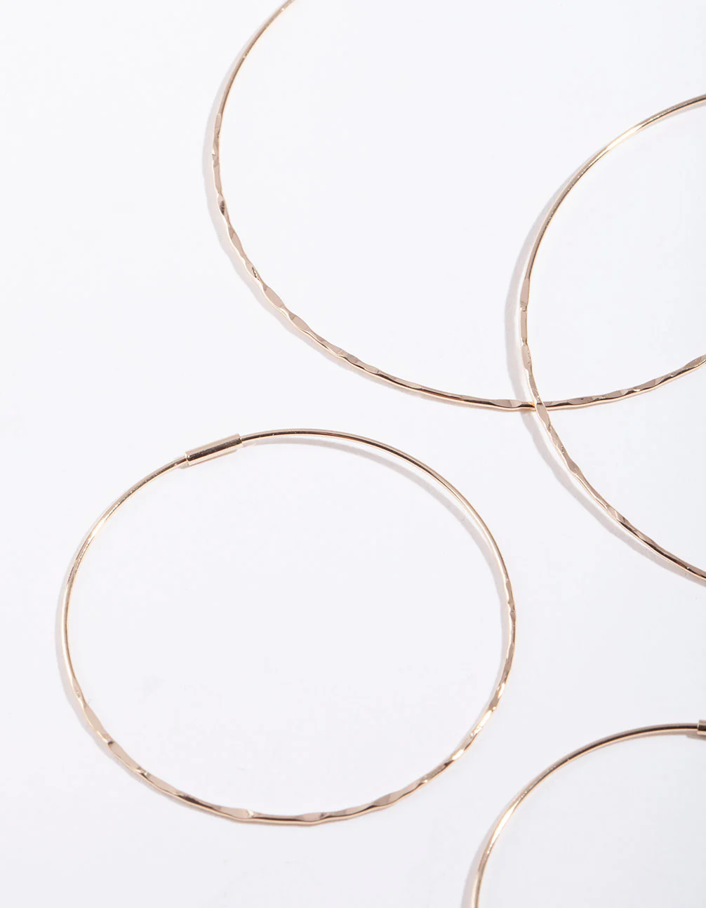 Gold Textured Hoop Earring Pack - Image 2
