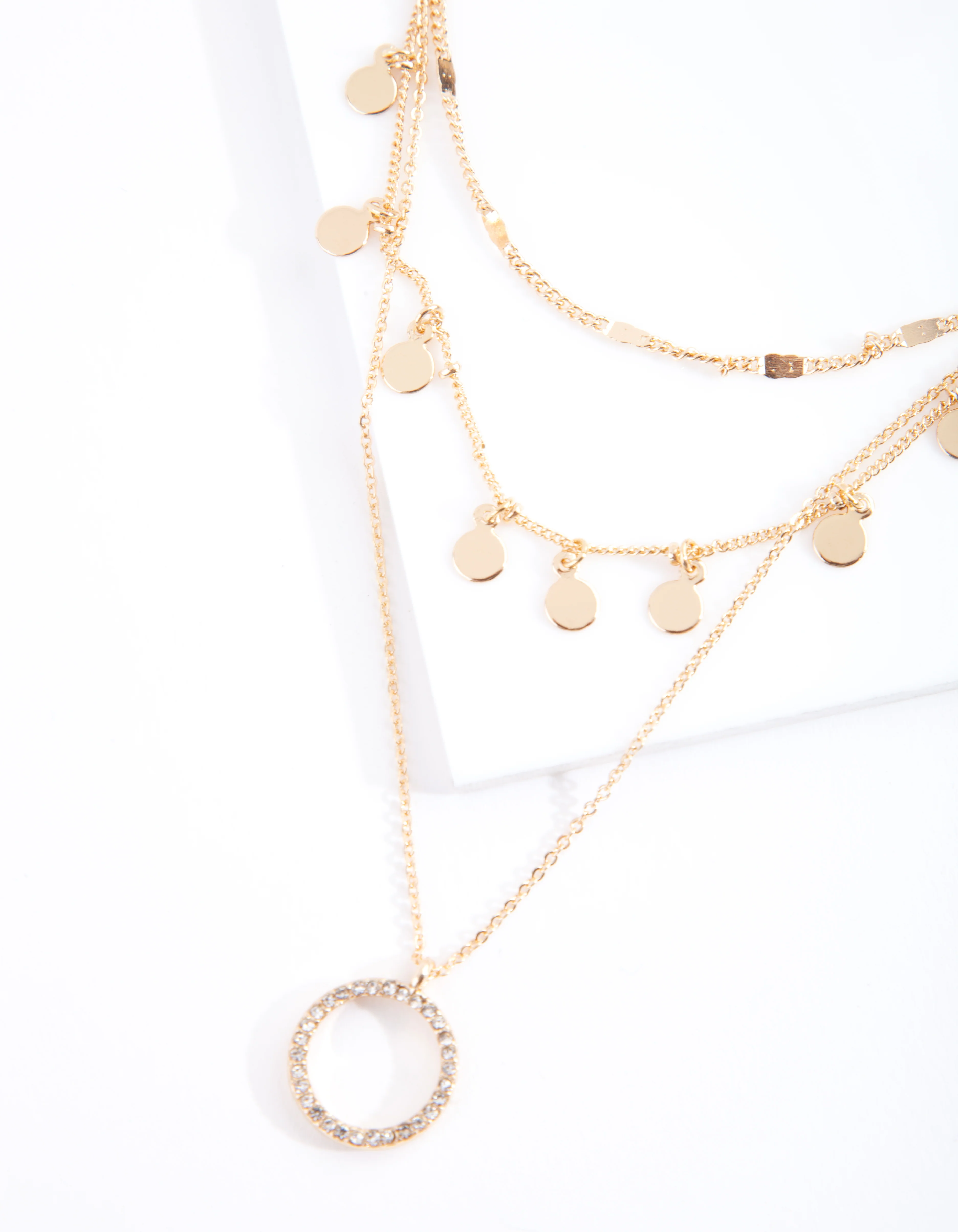 Gold Essential Disk & Circle Charm Choker - Image 2