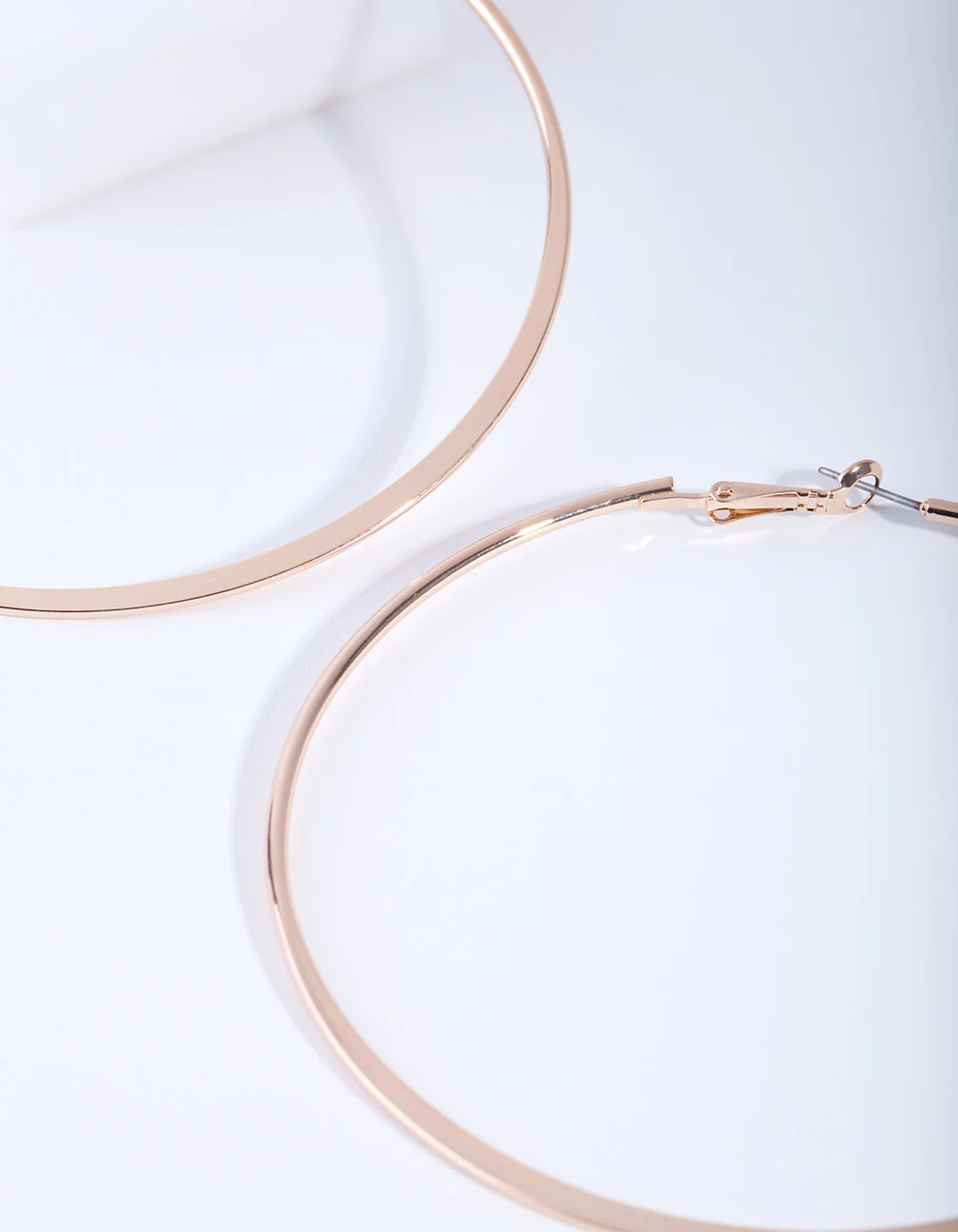 Gold Flat Edge Hoop 9cm Earring Pack - Image 4