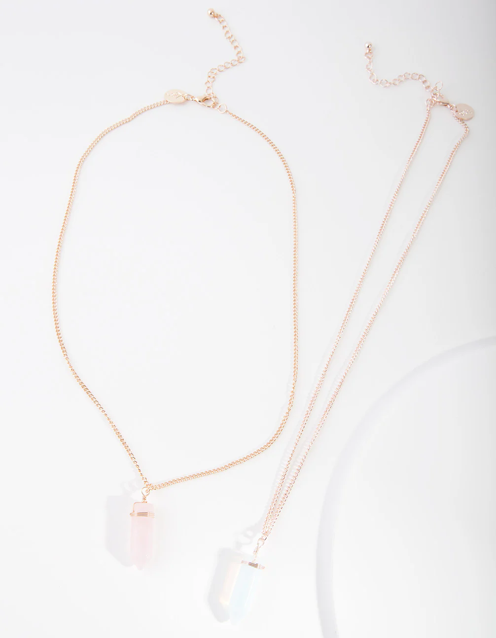 Mixed Metal Rose Gold Shard Necklace Gift Box - Image 2
