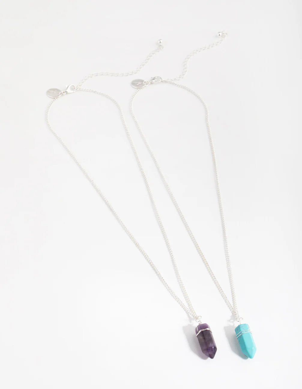 Mixed Metal Silver Wrapped Shard Necklace Pack - Image 2
