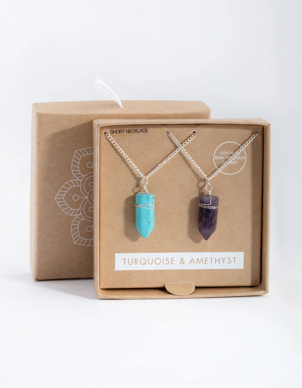 Mixed Metal Silver Wrapped Shard Necklace Pack - Image 3