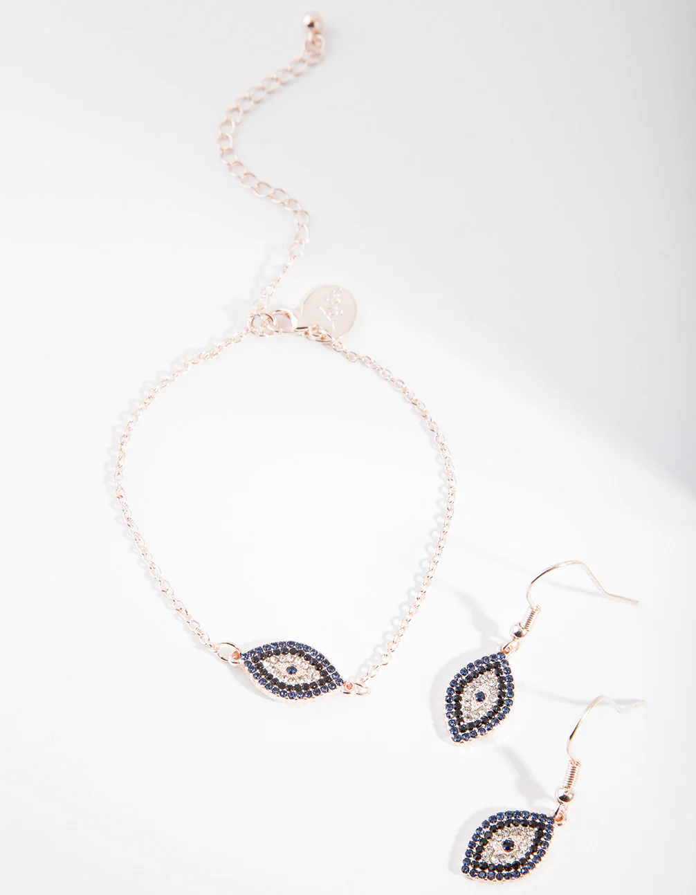 Rose Gold Evil Eye Jewellery Set Gift Box - Image 2