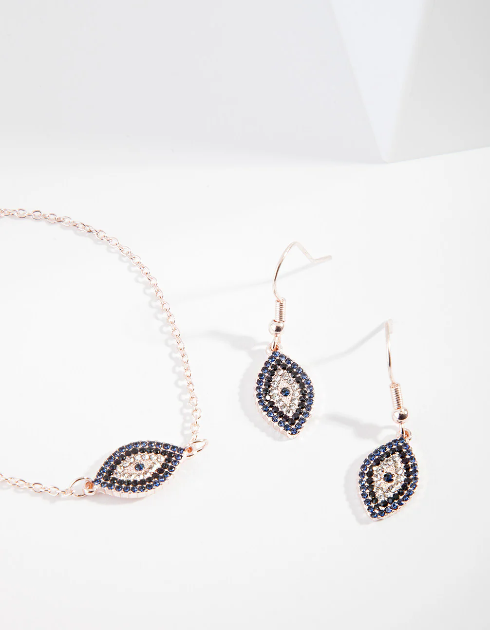 Rose Gold Evil Eye Jewellery Set Gift Box - Image 3