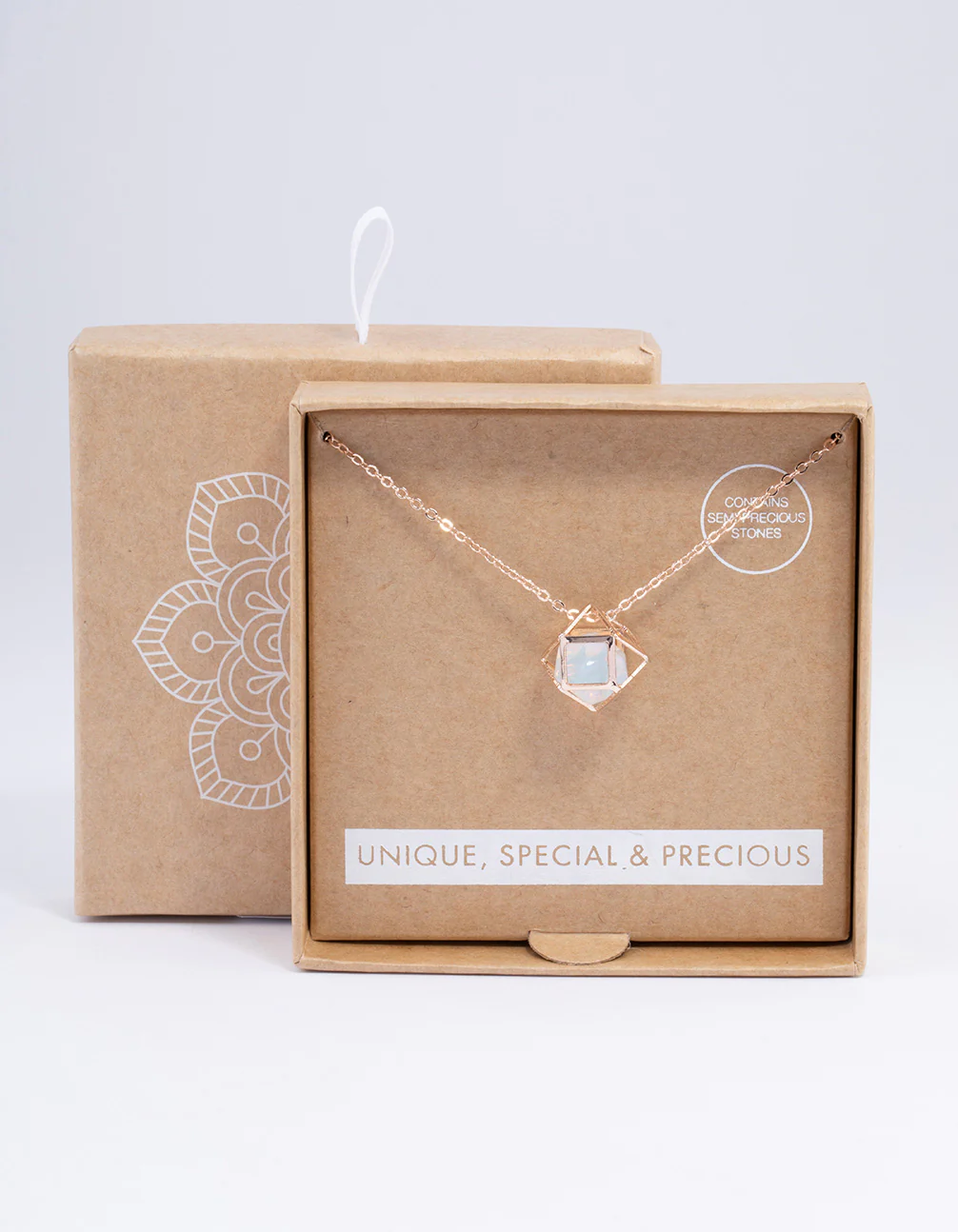 Rose Gold Moonstone Cage Gift Box - Image 3