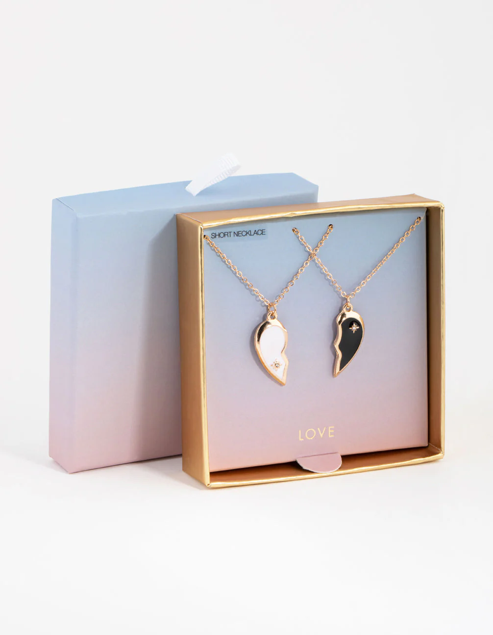 Gold Black & White Half Yin Yang Necklace Pack - Image 2