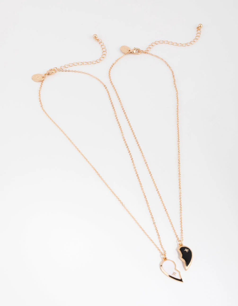 Gold Black & White Half Yin Yang Necklace Pack - Image 3