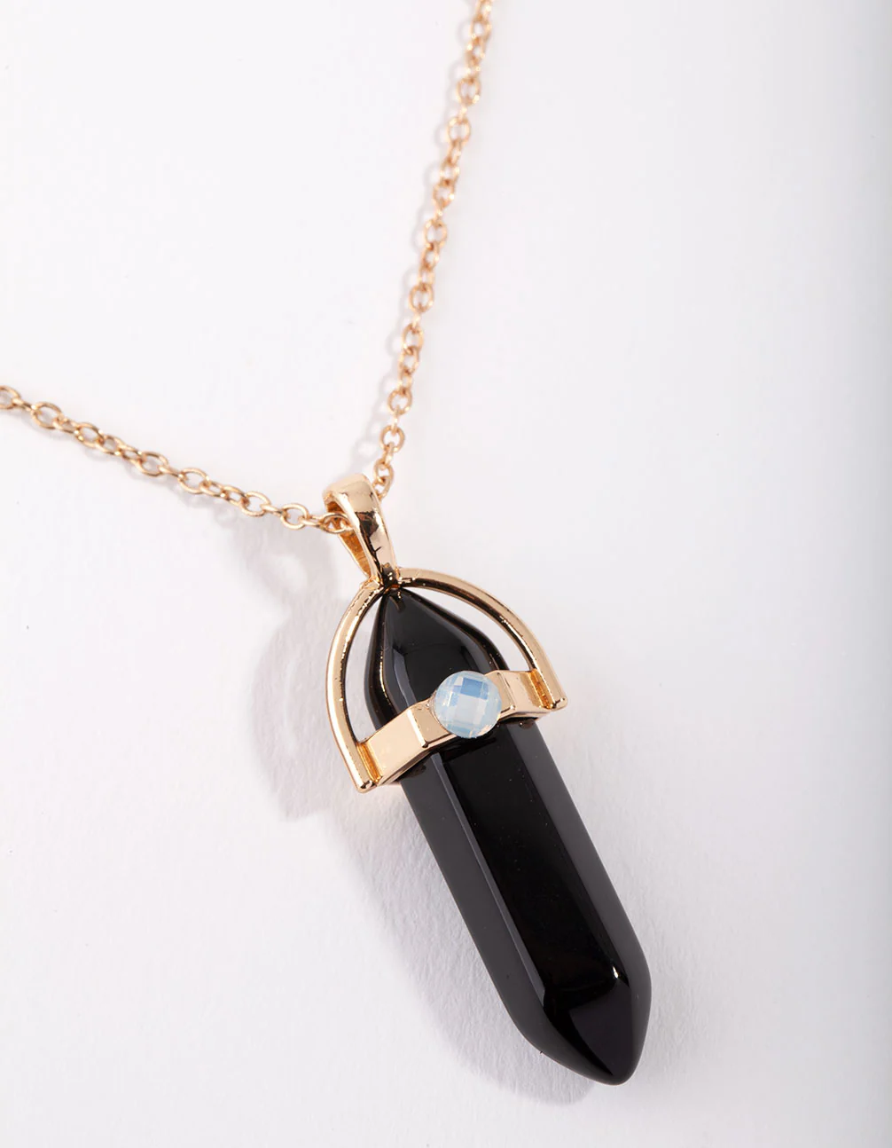 Gold Black Shard Necklace - Image 2