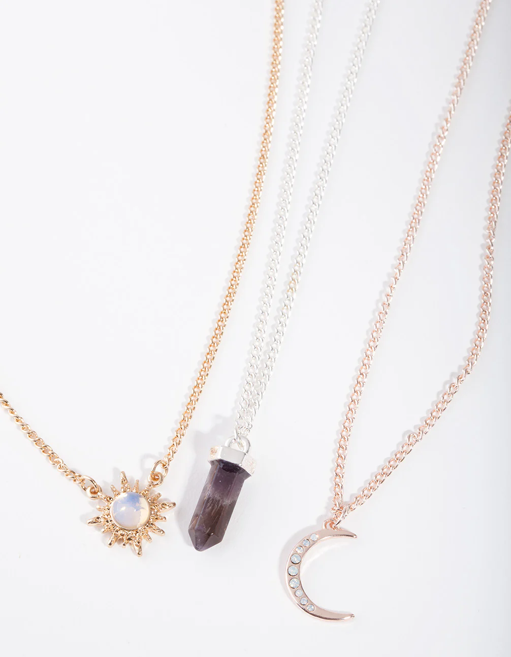 Mixed Metal Celestial Semi Precious Necklace Pack - Image 2
