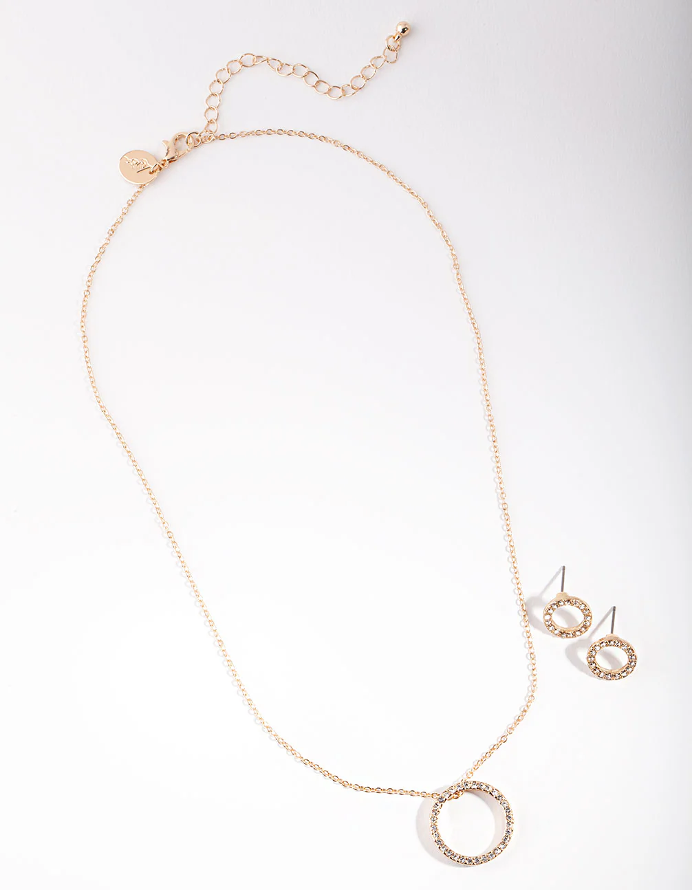 Gold Diamante Circle Jewellery Box - Image 2