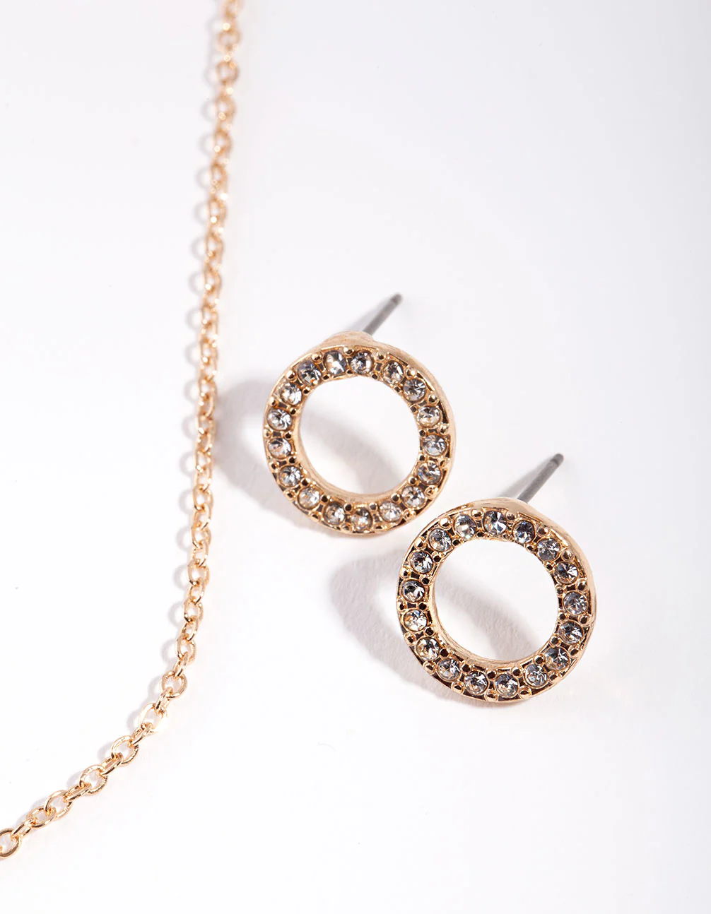 Gold Diamante Circle Jewellery Box - Image 3