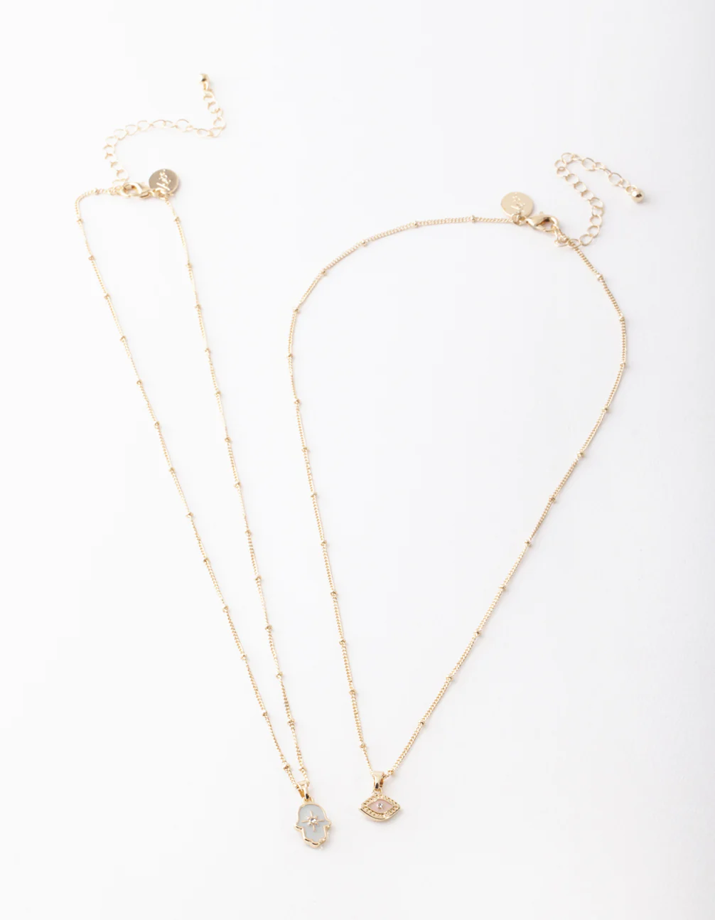 Gold Evil Eye & Hamsa Hand Necklace Pack - Image 3