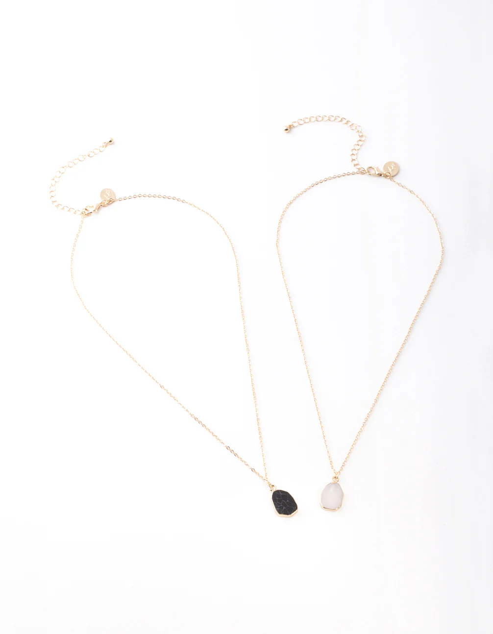 Gold Large Dark Semi Precious Stone Necklace Pack - Image 3