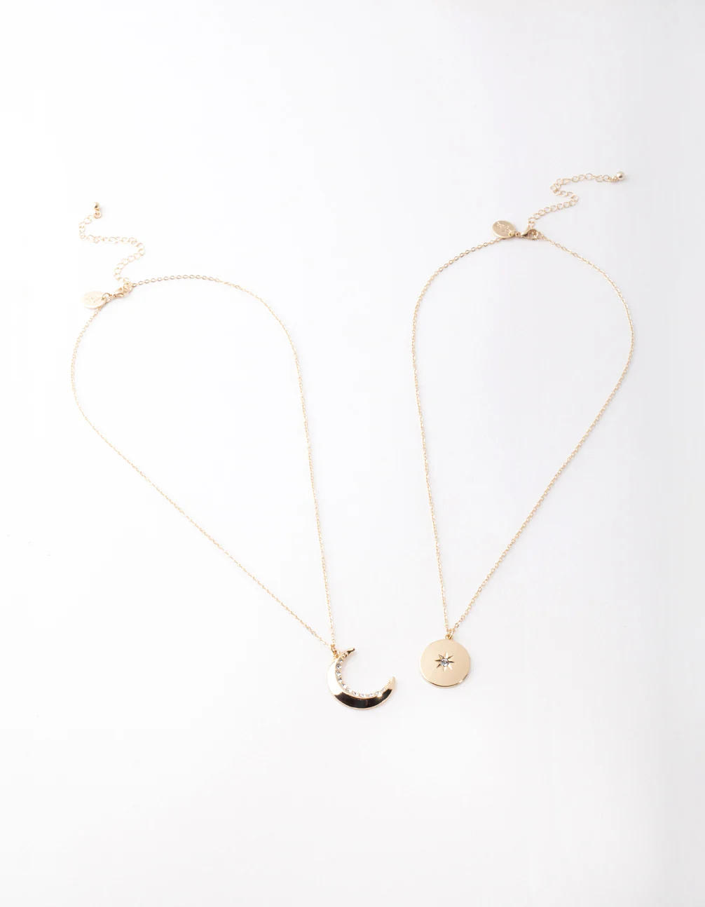 Gold Moon & Star Diamante Necklace Pack - Image 3