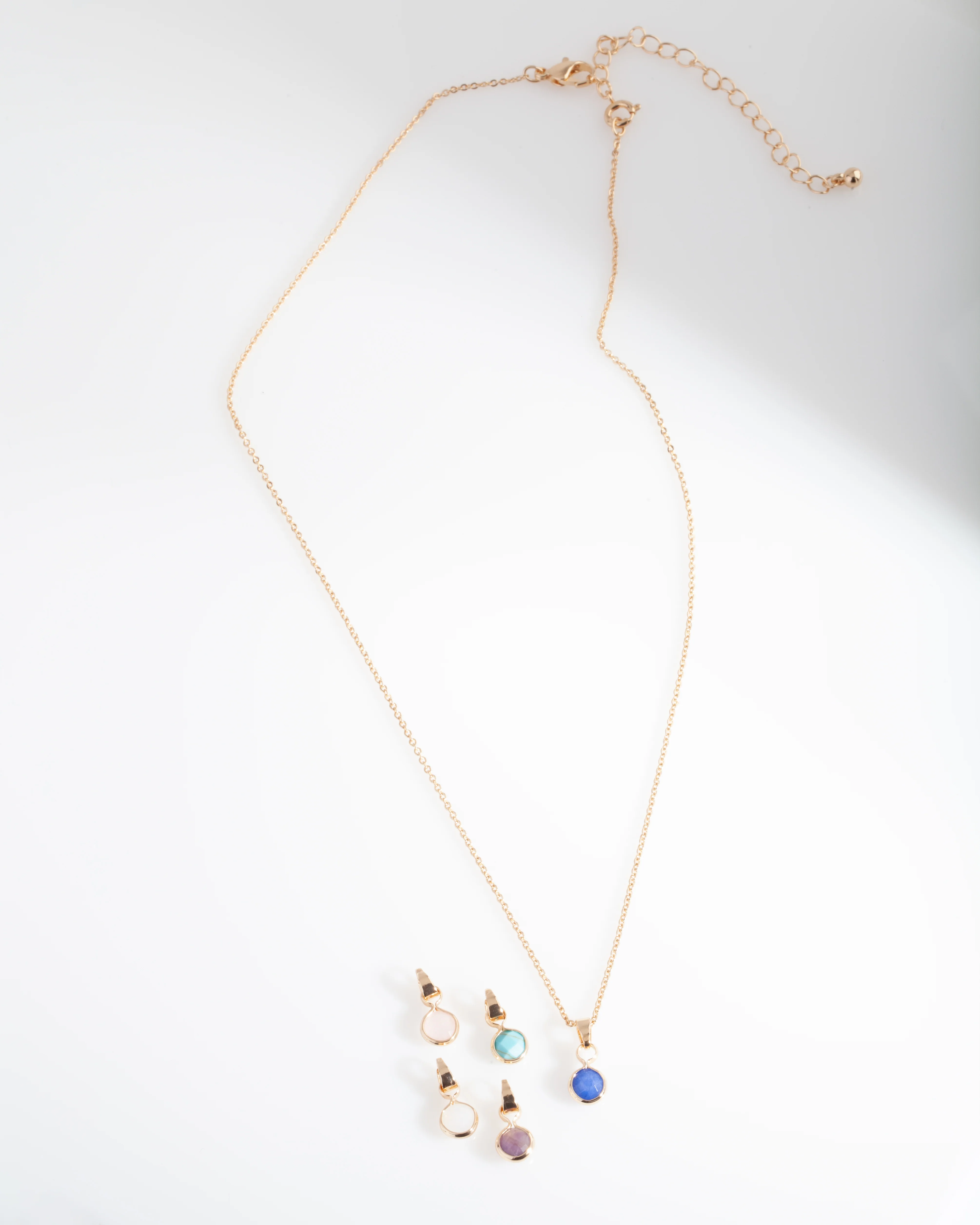 Gold Semi-Precious Charm Necklace - Image 2