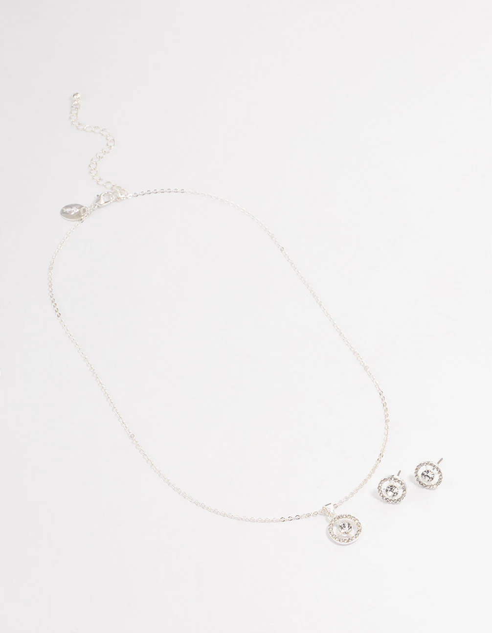 Silver Crystal Halo Jewellery Set - Image 2