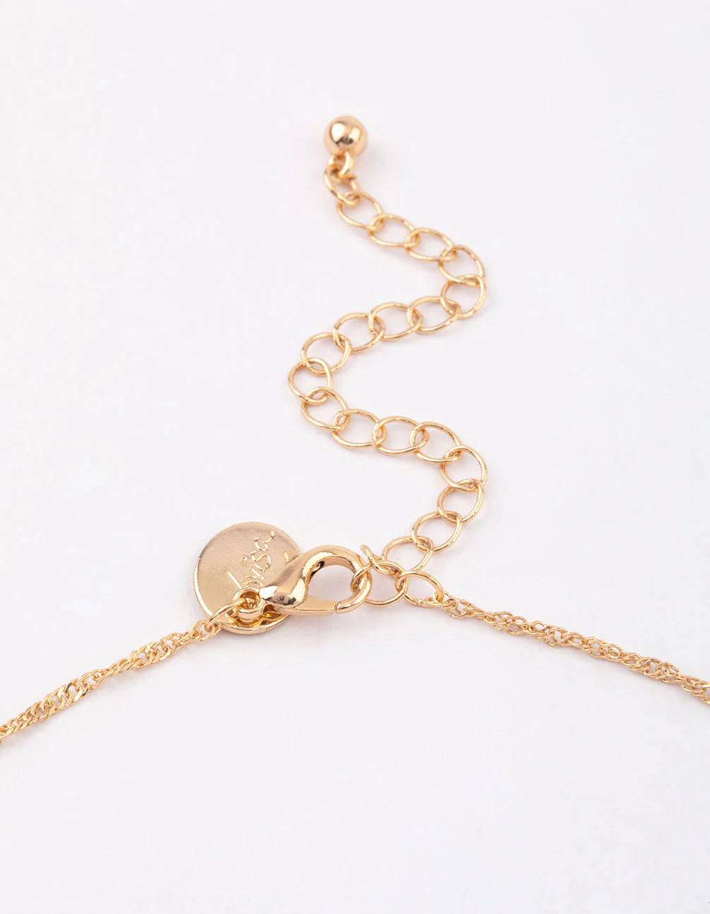 Gold Bezel Diamante Drop Necklace & Polishing Set - Image 4