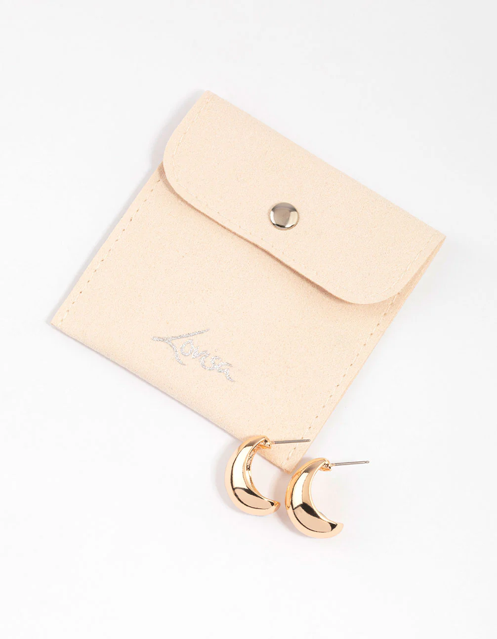 Gold Chunky Bubble Hoop Earrings & Polishing Set - Image 2