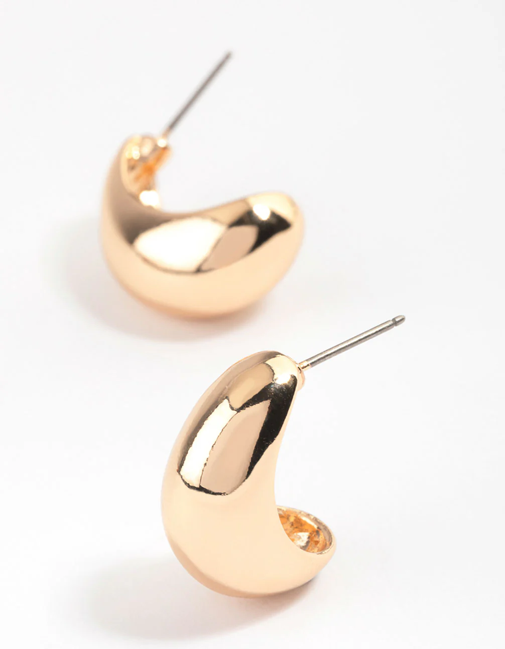 Gold Chunky Bubble Hoop Earrings & Polishing Set - Image 3
