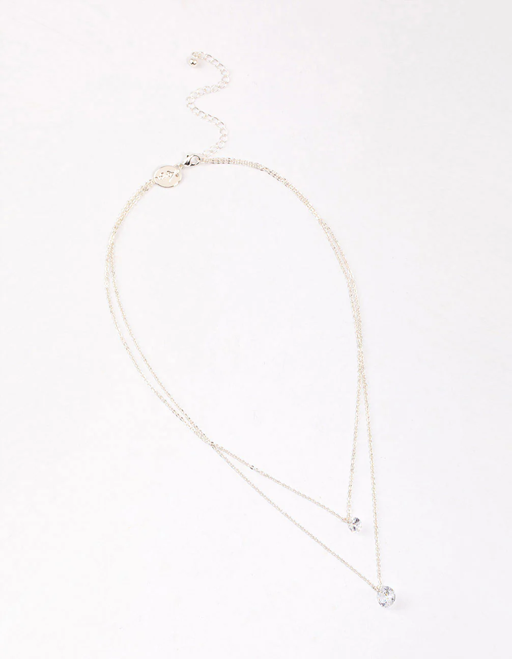 Silver Double Row Cubic Zirconia Necklace & Polishing Set - Image 3