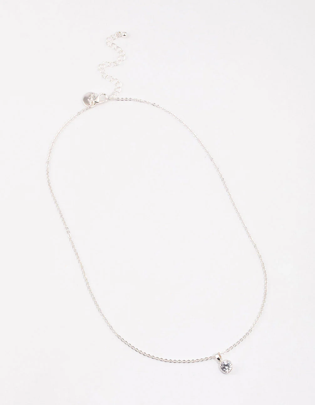 Silver Encased Diamante Drop Necklace & Polishing Set - Image 3