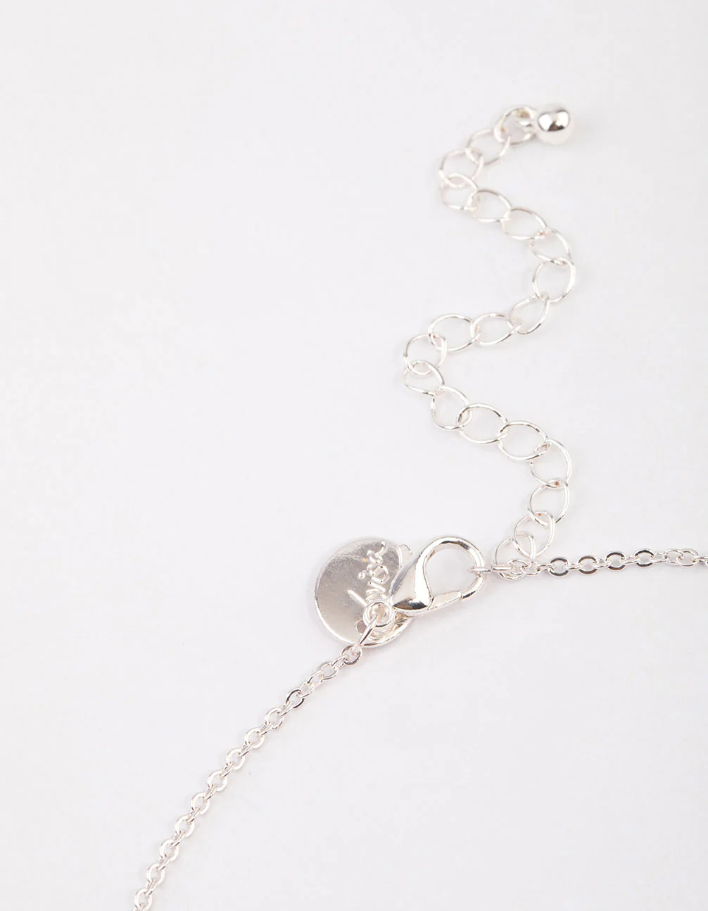 Silver Encased Diamante Drop Necklace & Polishing Set - Image 4