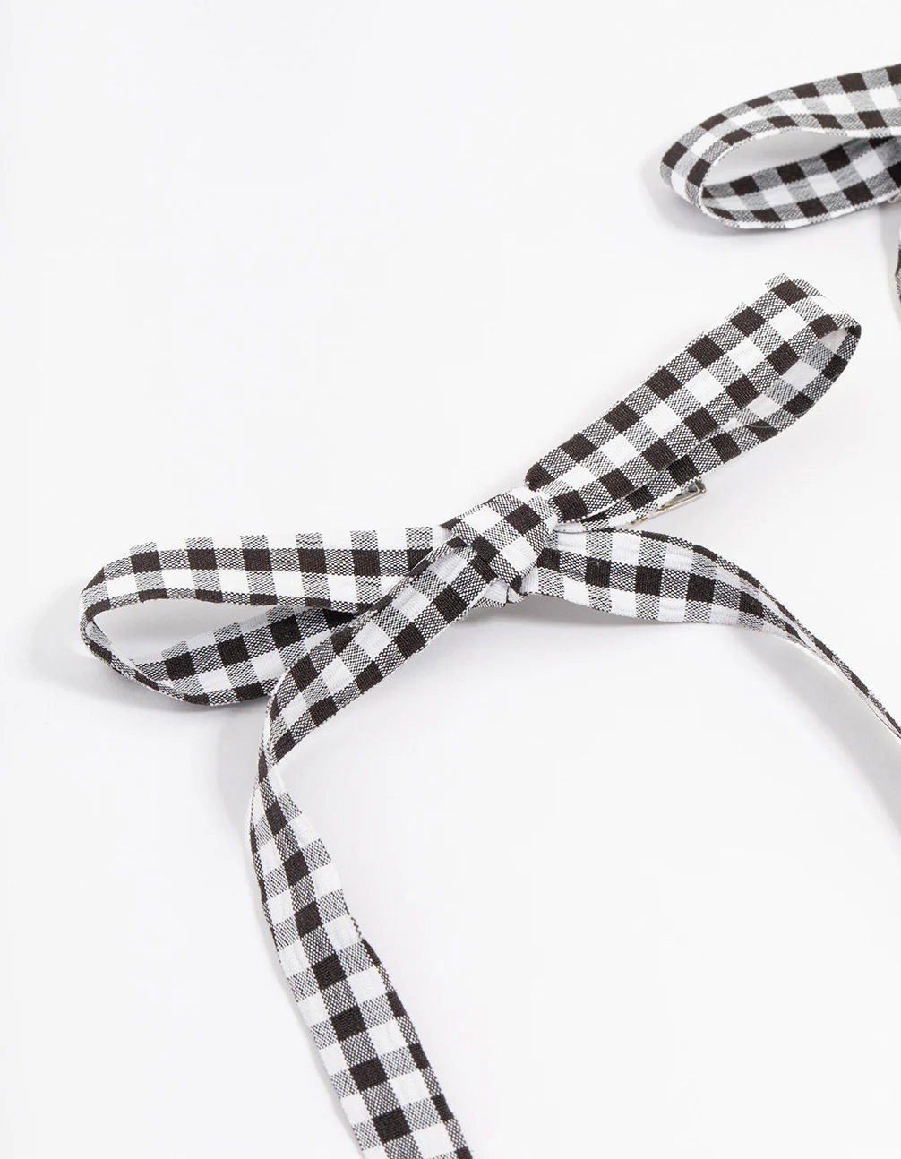 Gingham Fabric Bows 2-Pack - Image 2