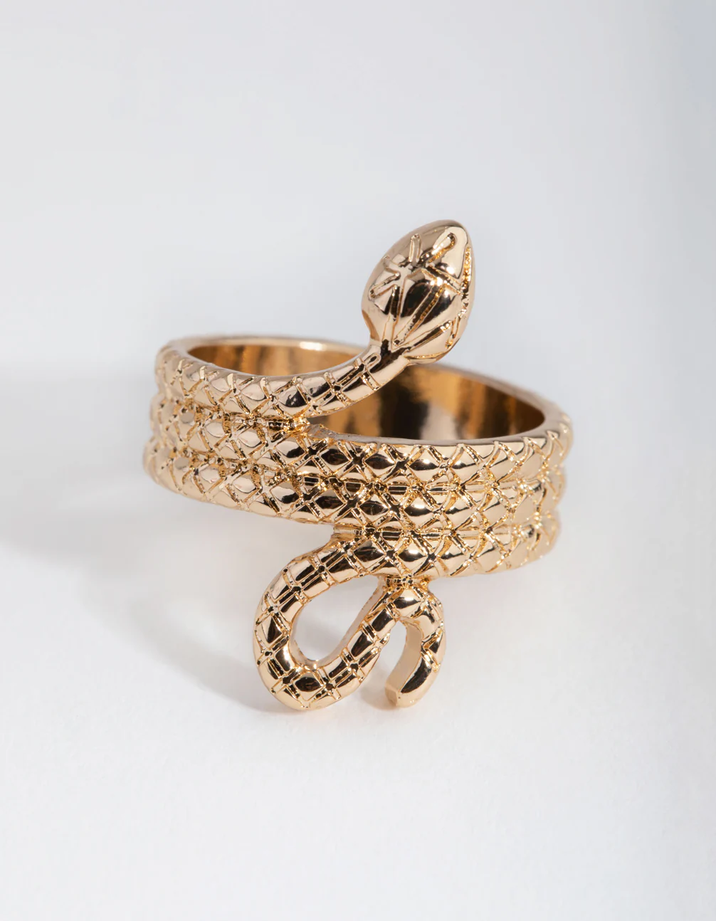 Gold Three Wrap Snake Ring - Image 2