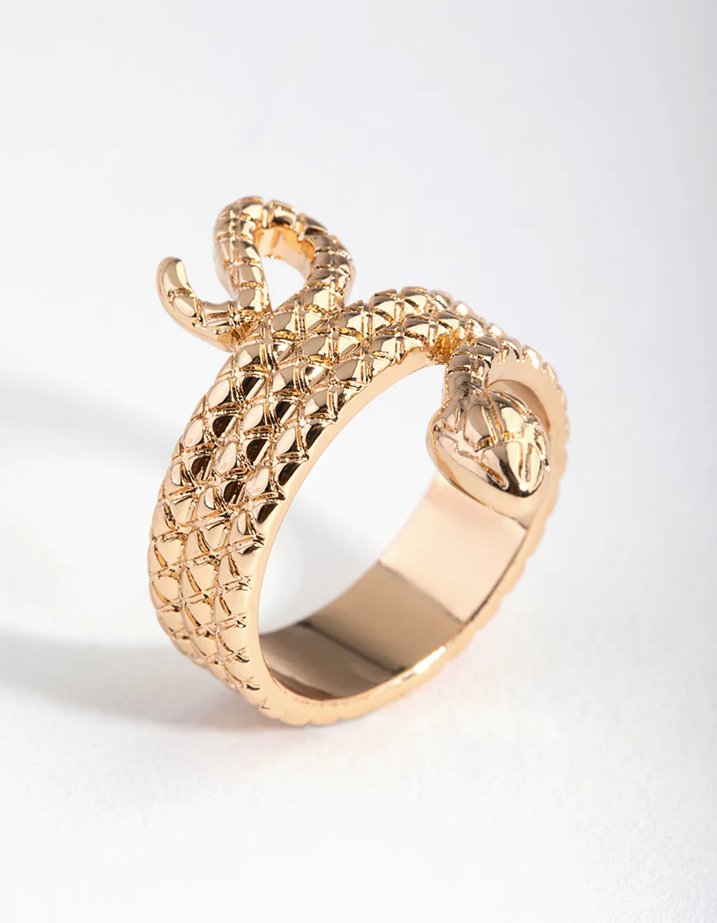 Gold Three Wrap Snake Ring - Image 3