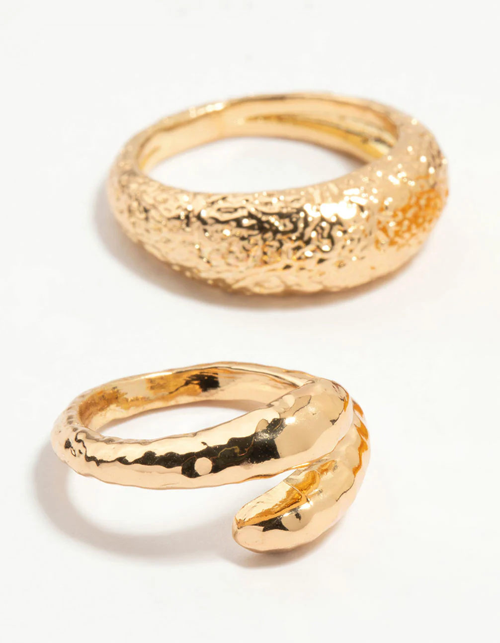 Gold Acrylic Bubble Stacking Rings 5-Pack - Image 2
